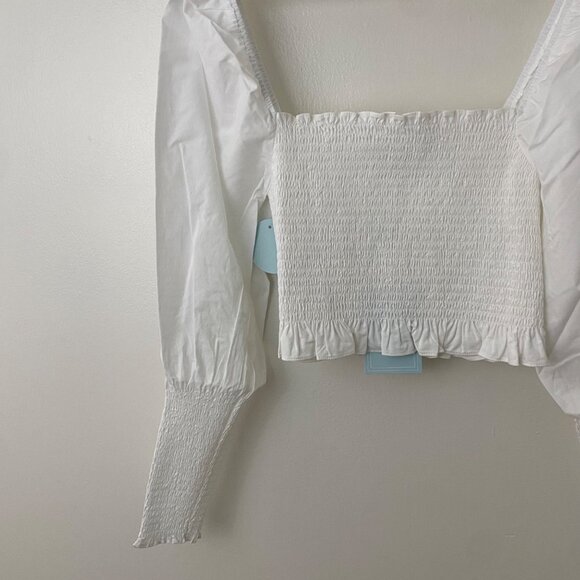 NWT Hill House the Grace Nap Top Long Sleeve White - Picture 4 of 12